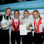 Frauen-Doppelvierer ohne Stf. - Anne Beenken, Tina Christmann, Carina Böhlert,Annika Jacobs (vlnr)_Foto DRV,Seyb