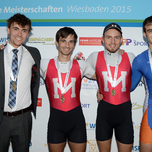 Leichtgewichts Männer-Vierer ohne Stm. - Claas Mertens, Christoph Thiem, Janis Seidenfaden, Johannes Lange(vlnr)_Foto DRV,Seyb